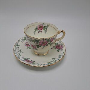 Delphine Wild Rose Teacup and Saucer